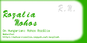 rozalia mohos business card